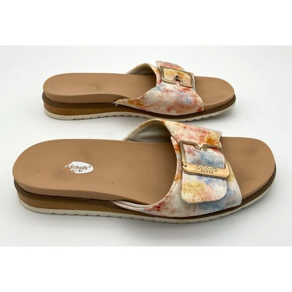 Dr. Scholls Originalist 2 Tie-Dye Slide Sandals Gold Buckle Womens 6M - Picture 3 of 8